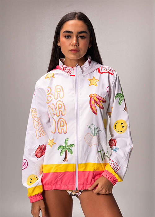 CHAQUETA SMILEY FACE (TALLA U)