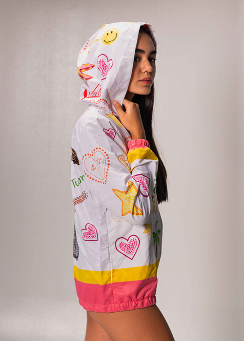 CHAQUETA SMILEY FACE (TALLA U)