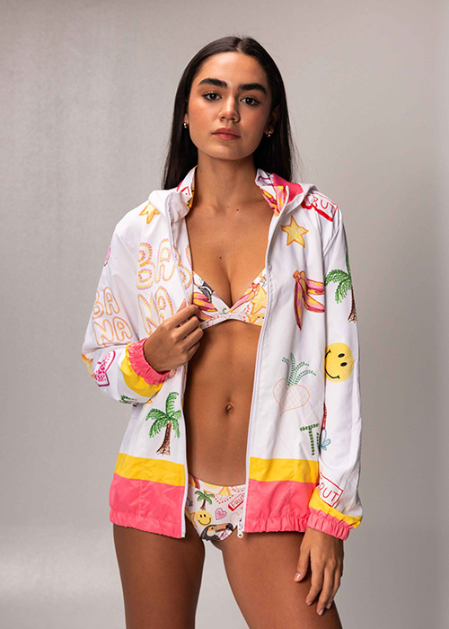 CHAQUETA SMILEY FACE (TALLA U)